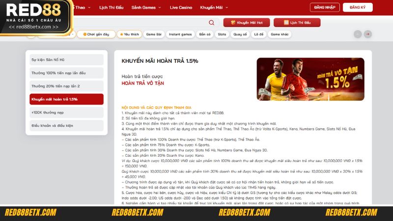 Đọc kỹ điều kiện và thể lệ trong cách nhận khuyến mãi Red88