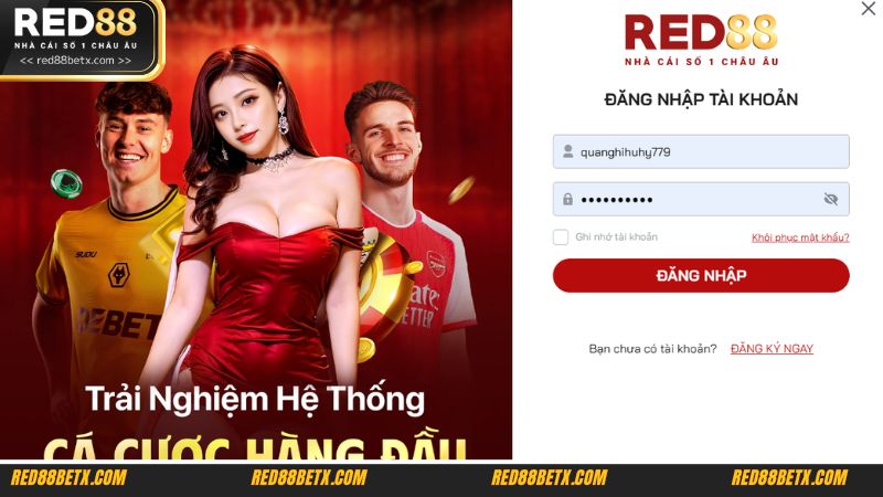 Hướng dẫn đăng nhập RED88 đơn giản chỉ với 3 bước