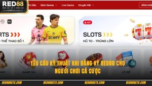 Yêu Cầu Kỹ Thuật Khi Đăng Ký RED88 Cho Người Chơi Cá Cược